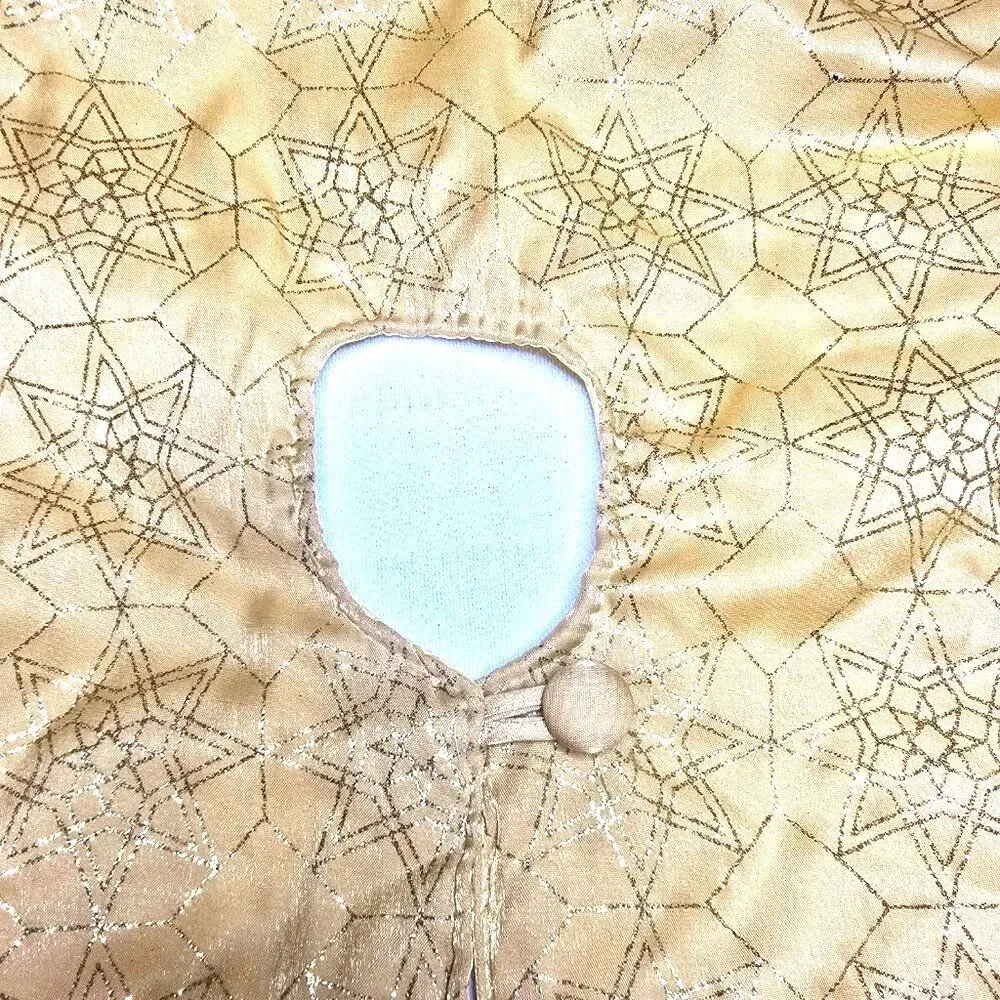 Gold Satin Christmas Tree Skirt 52
